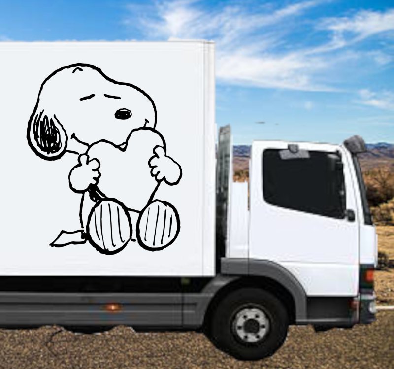 Preview: 46372 Snoopy LKW Seite Mein-Motiv-de